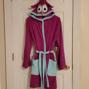 NWT Furry Purple Owl Robe